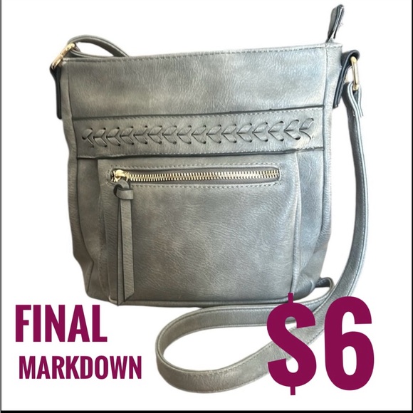 Handbags - Crossbody handbag Gray Unbranded Faux Leather Fair Used Condition Last Markdown